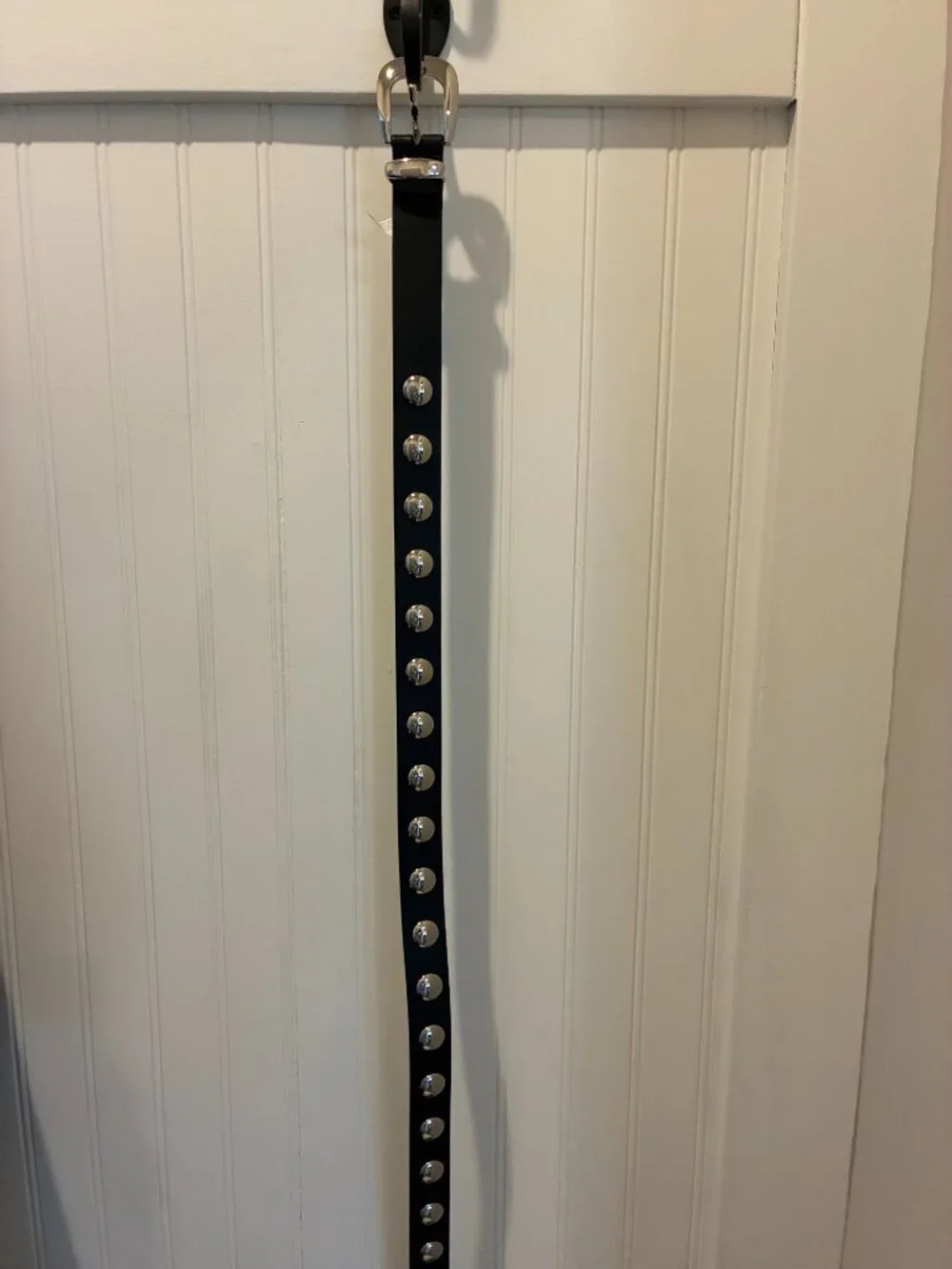 Madewell Studded Western Belt in Leather True Black Size: Large